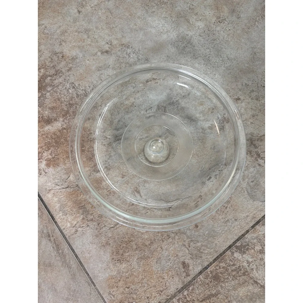 Vintage Pyrex Clear Glass Casserole Replacement Lid 23 Sunburst Pattern 6.25